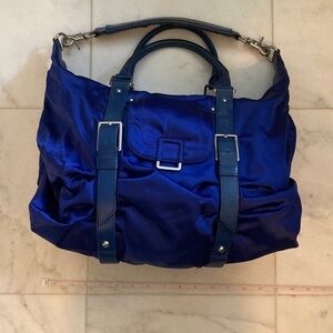 Botkier Royal Blue Leather Nylon bag